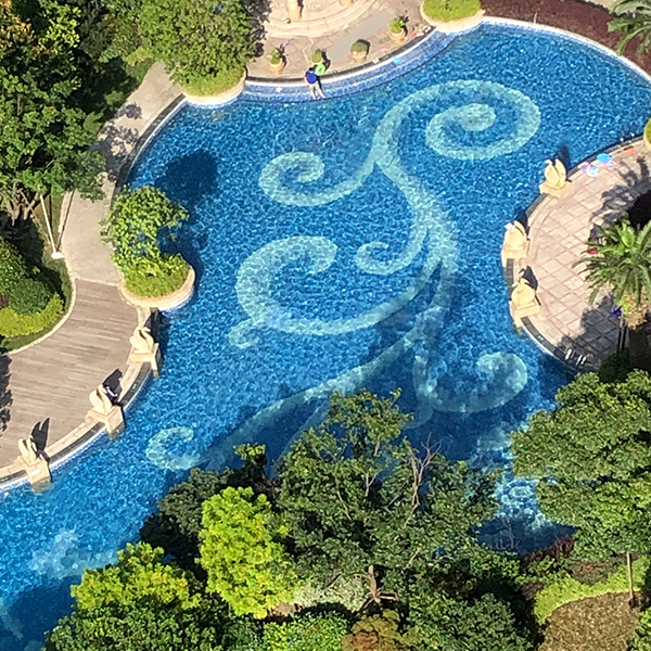 泳池拼图马赛克